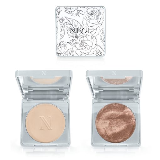 Nikol Beauty - stock makeup and highlighter and bronzer packaging with decorative finishes, supplied by HCP
