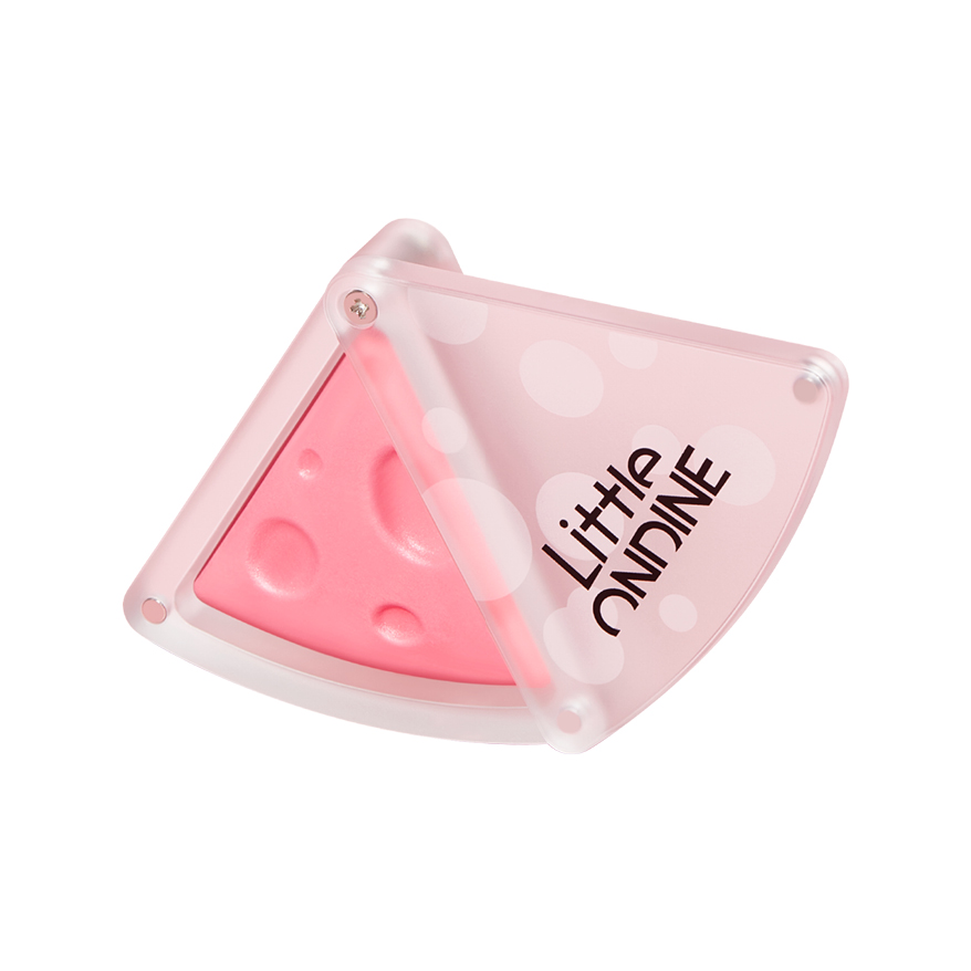 Mini Dual-Tone Cheek Palette by HCP for Little Ondine – a travel-friendly compact with dual-tone cheek colors, designed with a fun swivel gesture and magnetic customization.